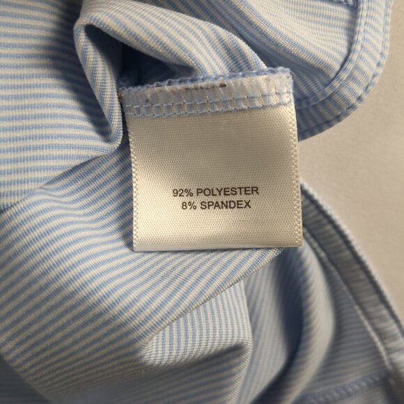Peter Millar Summer Comfort Short Sleeve X-Large Polo Shirt Blue Performance Men - Picture 9 of 13